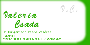 valeria csada business card